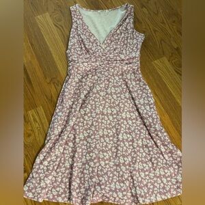 Floral Pink Sleeveless Dress